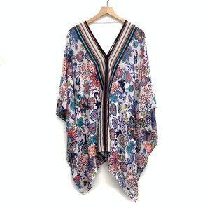 Milly Colorful Floral Beach Cover Up - Size S/M